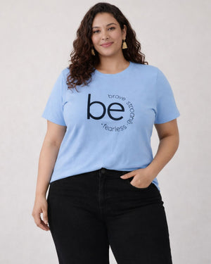 Be Brave Fearless Plus Size Women Premium Tee