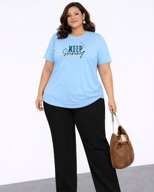 Keep Shining Plus Size Women Premium Tee