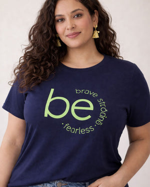 Be Brave Fearless Plus Size Women Premium Tee