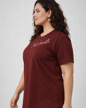 Just Breath Plus Size Women Premium Tee