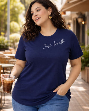 Just Breath Plus Size Women Premium Tee