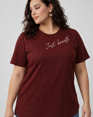 Just Breath Plus Size Women Premium Tee