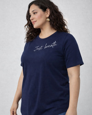 Just Breath Plus Size Women Premium Tee