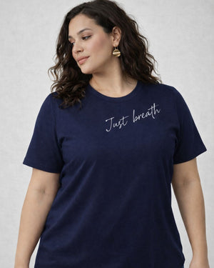 Just Breath Plus Size Women Premium Tee