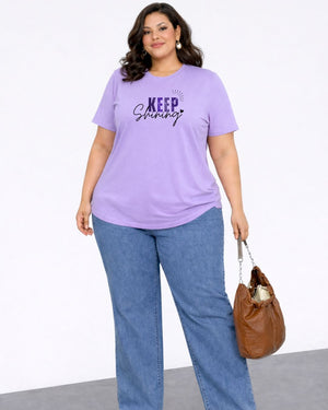 Keep Shining Plus Size Women Premium Tee