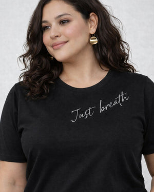 Just Breath Plus Size Women Premium Tee