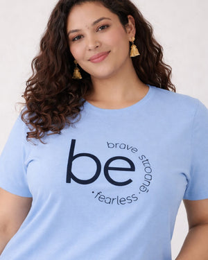 Be Brave Fearless Plus Size Women Premium Tee