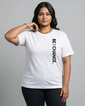 Be The Change Plus Size Women Premium Tee
