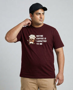 May Be Coffee Is Addicted To Me Plus Size Men Premium Tee