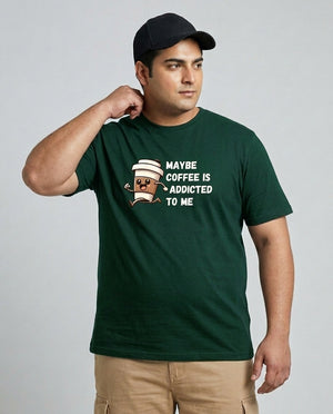 May Be Coffee Is Addicted To Me Plus Size Men Premium Tee