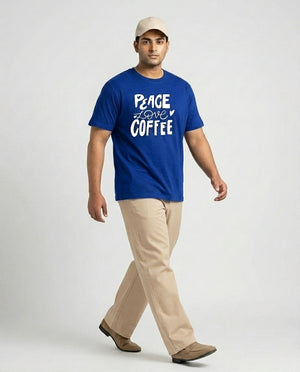 Peace Love Coffee Plus Size Men Premium Tee