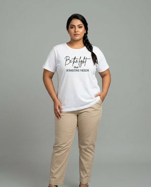 Be The Light Plus Size Women Premium Tee