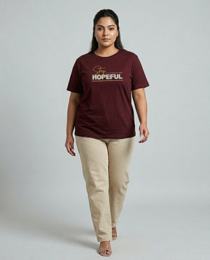 Stay Hopeful Plus Size Women Premium Tee