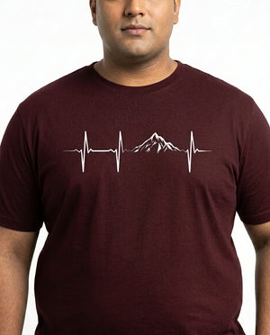 Mountain Pulse Plus Size Men Premium Tee