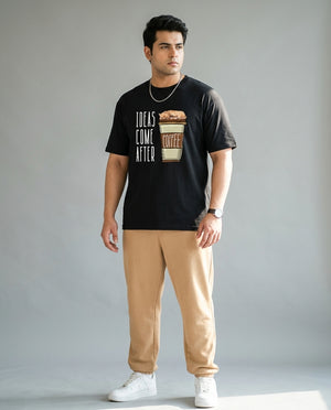 Ideas Come After Coffee Plus Size Men Premium Tee