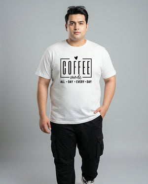 Coffee All Day Every Day Plus Size Men Premium Tee