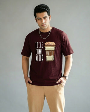 Ideas Come After Coffee Plus Size Men Premium Tee