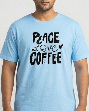 Peace Love Coffee Plus Size Men Premium Tee