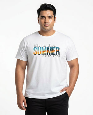 Take Me Where Summer Never Ends Plus Size Men Premium Tee