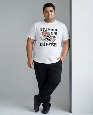 Staying Alive Coffee Plus Size Men Premium Tee