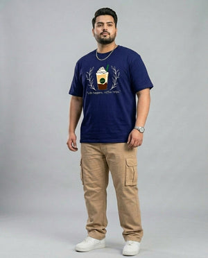 Life Happens, Coffee Helps Plus Size Men Premium Tee