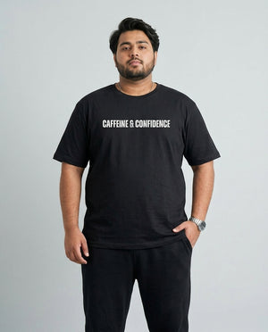 Caffeine & Confidence Plus Size Men Premium Tee