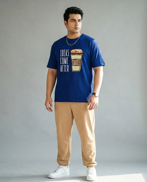 Ideas Come After Coffee Plus Size Men Premium Tee