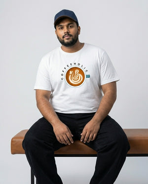 Coffeeholic Plus Size Men Premium Tee