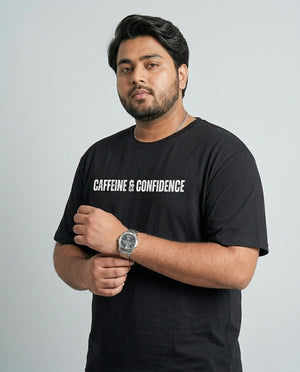 Caffeine & Confidence Plus Size Men Premium Tee