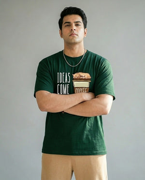 Ideas Come After Coffee Plus Size Men Premium Tee
