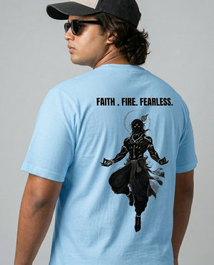 Faith Fire Fearless Plus Size Men Premium Tee