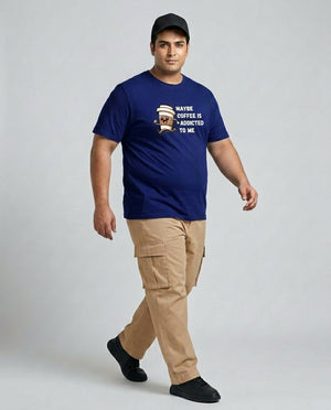 May Be Coffee Is Addicted To Me Plus Size Men Premium Tee