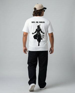Faith Fire Fearless Plus Size Men Premium Tee
