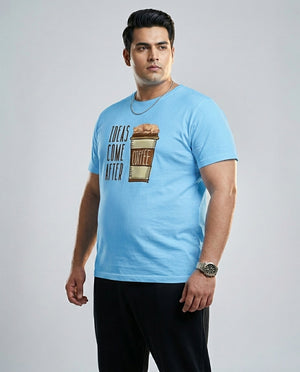 Ideas Come After Coffee Plus Size Men Premium Tee