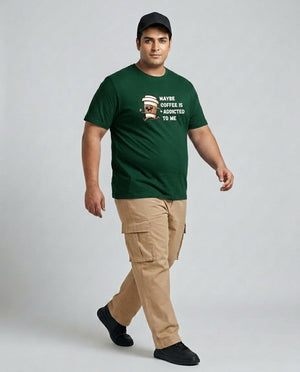 May Be Coffee Is Addicted To Me Plus Size Men Premium Tee