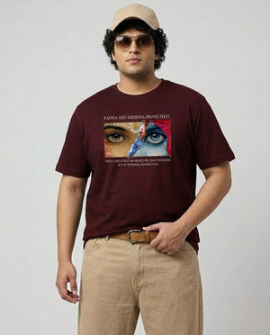 Radha Krishna Plus Size Men Premium Tee