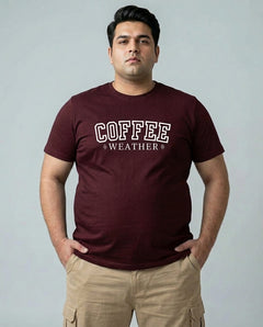 Coffee Weather Plus Size Men Premium Tee