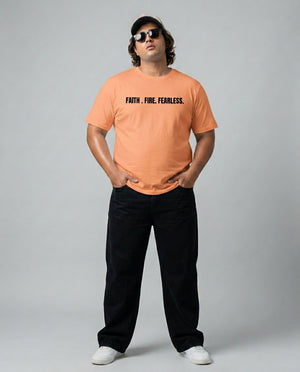 Faith Fire Fearless Plus Size Men Premium Tee