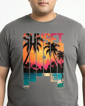 Sunset Plus Size Men Premium Tee