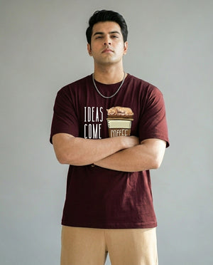 Ideas Come After Coffee Plus Size Men Premium Tee