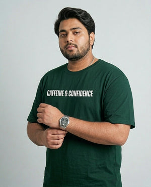 Caffeine & Confidence Plus Size Men Premium Tee