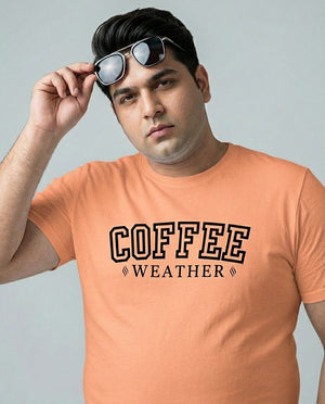 Coffee Weather Plus Size Men Premium Tee