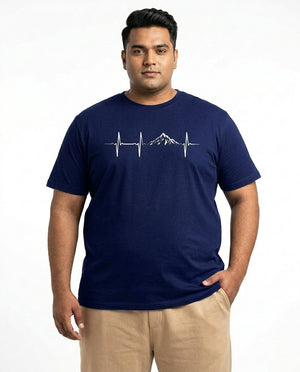 Mountain Pulse Plus Size Men Premium Tee