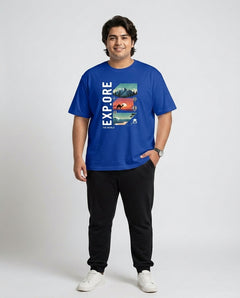 Explore Plus Size Men Premium Tee