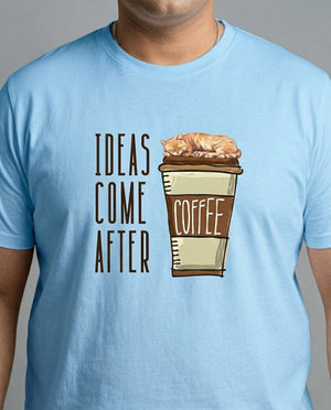 Ideas Come After Coffee Plus Size Men Premium Tee