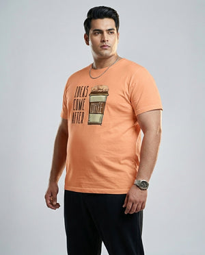 Ideas Come After Coffee Plus Size Men Premium Tee