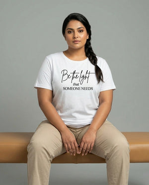 Be The Light Plus Size Women Premium Tee