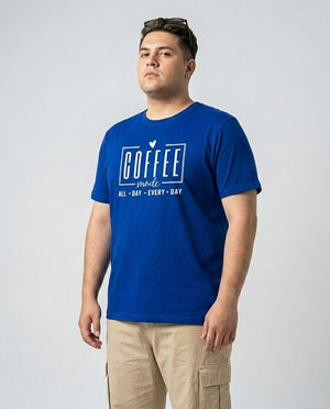 Coffee All Day Every Day Plus Size Men Premium Tee