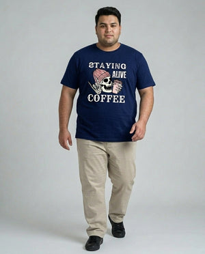 Staying Alive Coffee Plus Size Men Premium Tee