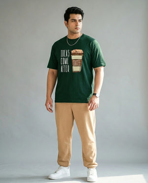 Ideas Come After Coffee Plus Size Men Premium Tee